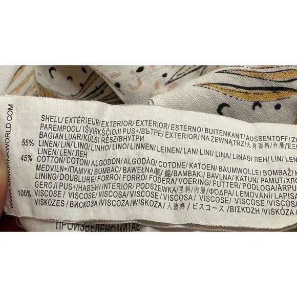 MINKPINK Wild Coast Romper White Yellow Green Floral V-Neck Bohemian Casual M - Picture 6 of 9